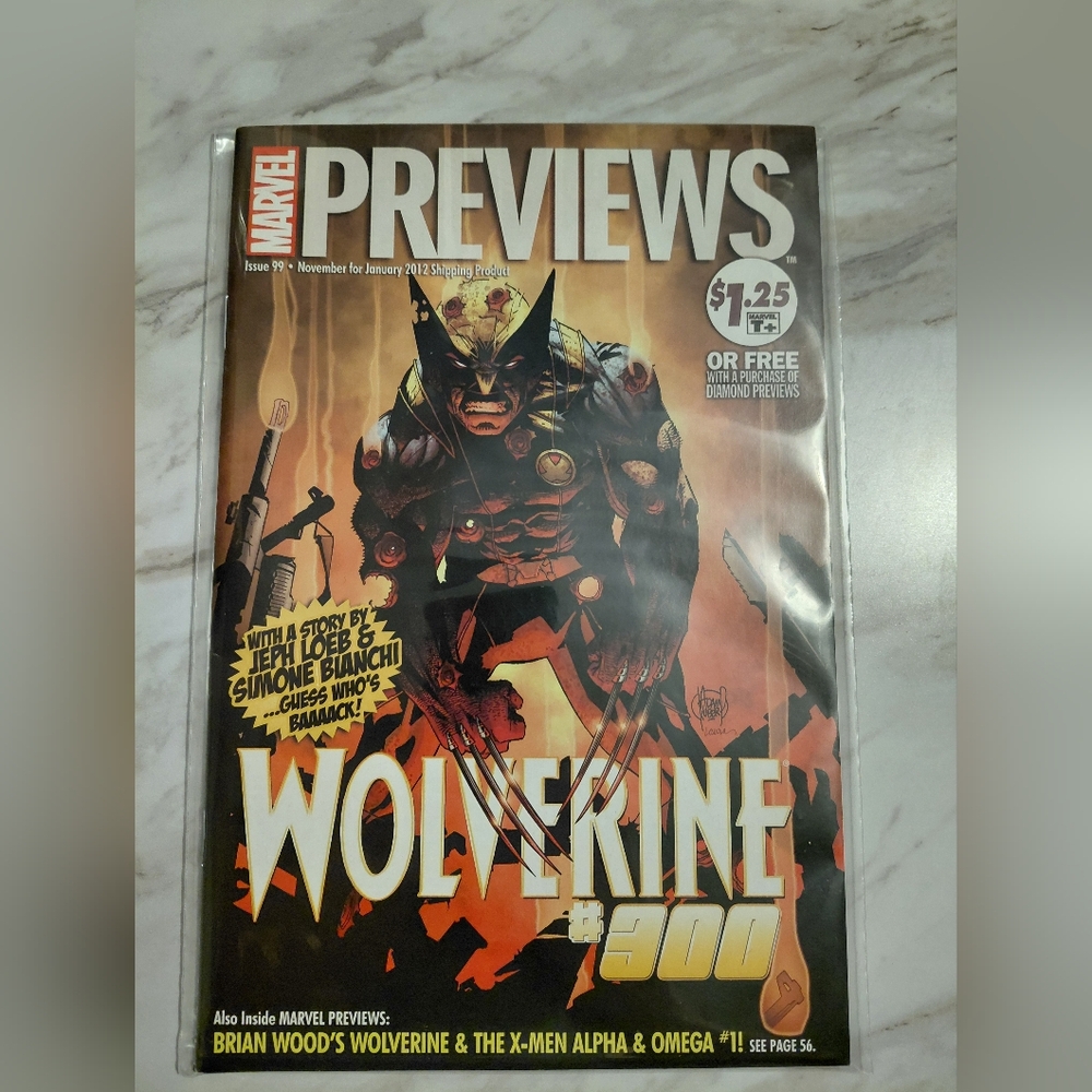 Marvel Previews Wolverine #300 with Fiery Red and Bold Yellow Preview